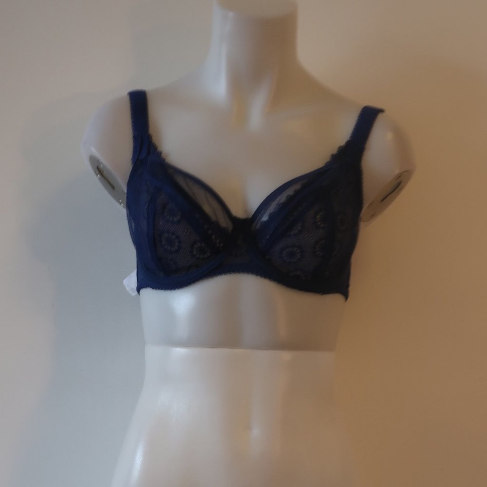Womens Freya Blue Lace Underwire Bra US 30G*